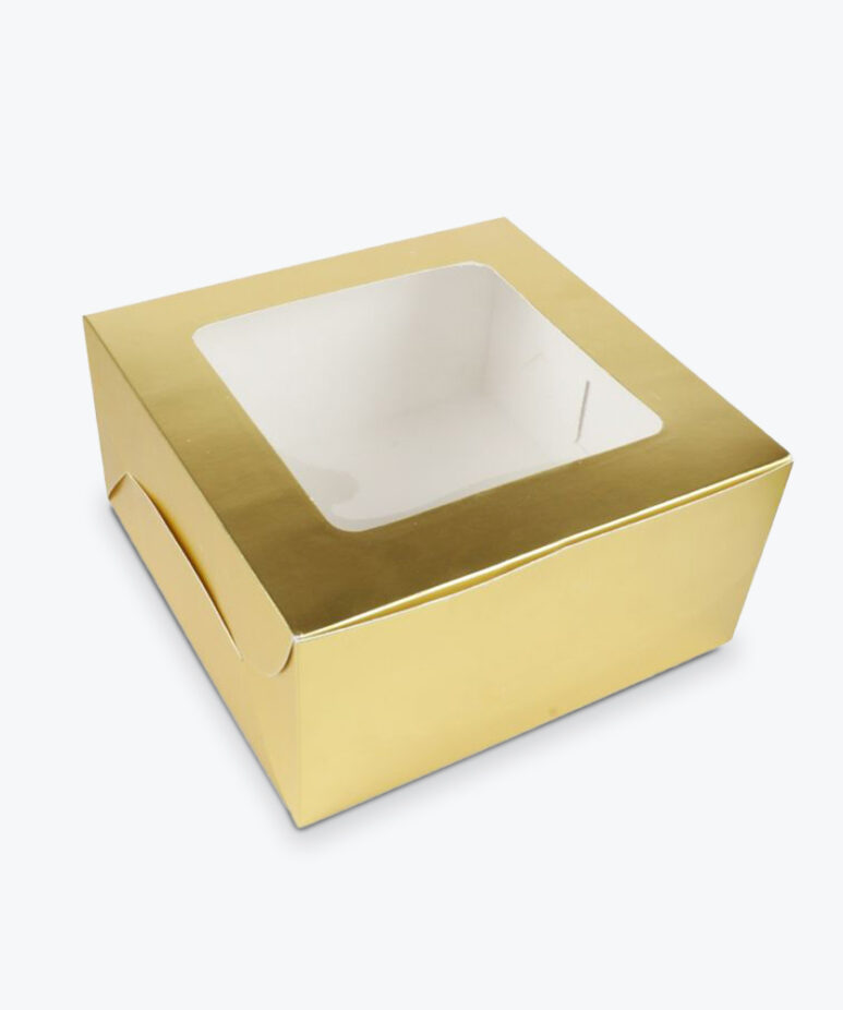 Metallic Gold Cake Box